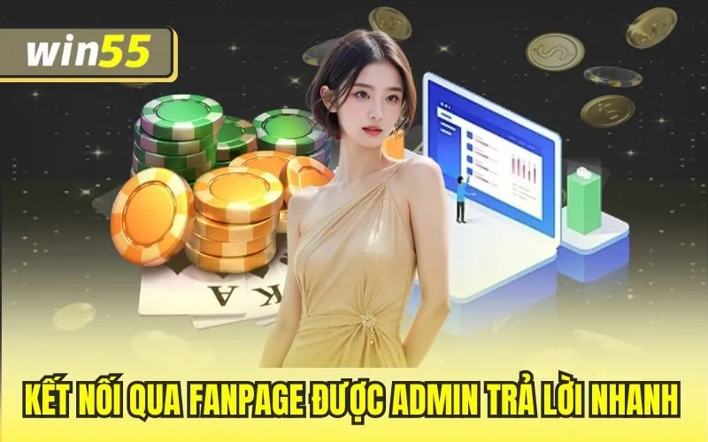 Kết nối qua fanpage được admin trả lời nhanh 
